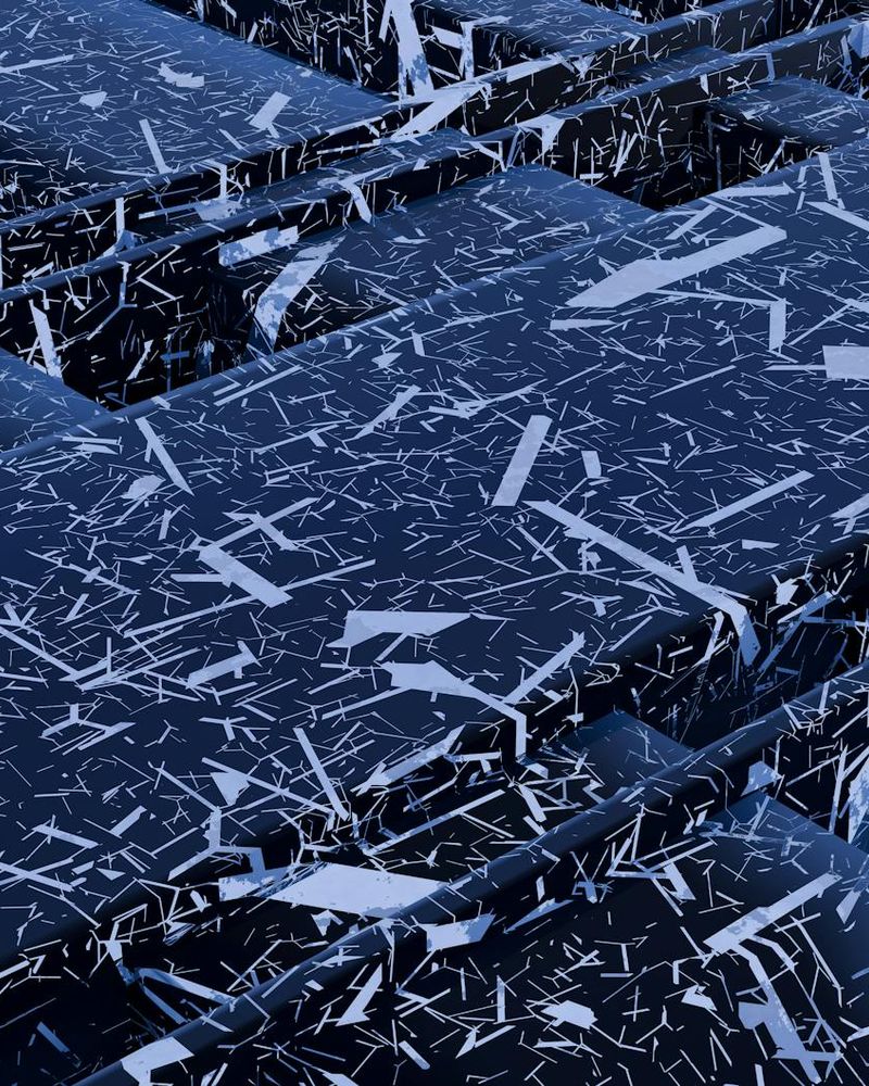 Abstract blue geometric lines representing digital focus and clarity